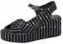 Lookbook (W) Chanel Baumwoll-Canvas ''Fantasy Tweed Logo'' Sandalen 7cm ''Schwarz'' G39918-X56948-K5784