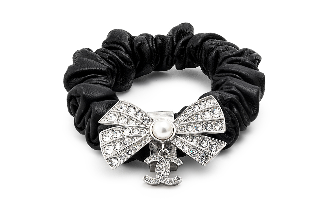 Order (W) 샤넬 크리스탈 보우 메탈릭 헤어밴드 여자용. AB8025-B07856-NH456