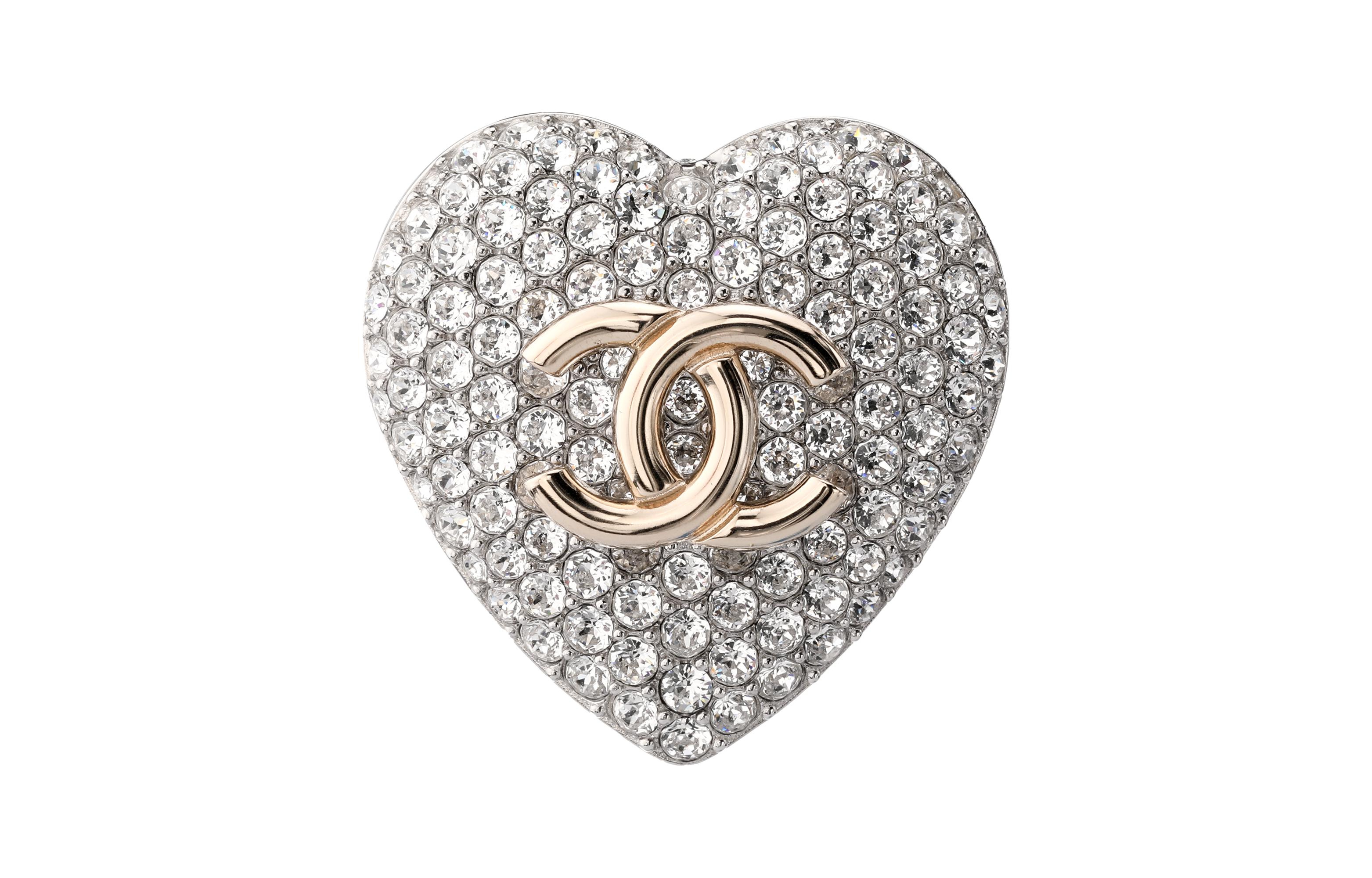 (Women) CHANEL Crystal Brass Brooch Gold/White AB3644-B02818-N6656 圖 2