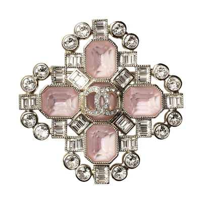(Women) CHANEL Crystal Brooch for Women - Pink. AB9342-B09078-NK202