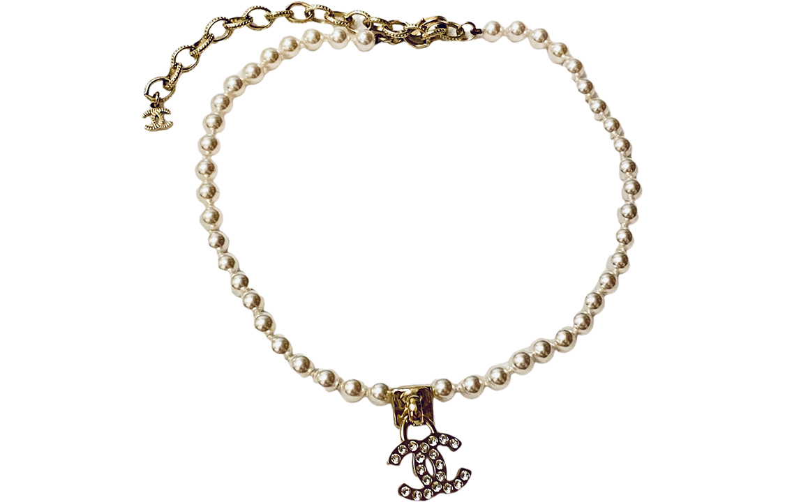 Order (W) 香奈兒女性金屬水晶字母吊墜項鍊 AB6630B06108ND176