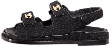 (Women) Chanel Dad Sandal Black Knit G35927-X56555-94305 (Women) Chanel Dad Sandal Black Knit G35927-X56555-94305