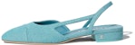 (W) Kasut Rata Chanel Denim Slingback 'Hujung Runcing Biru' G31319-X56190-0K810