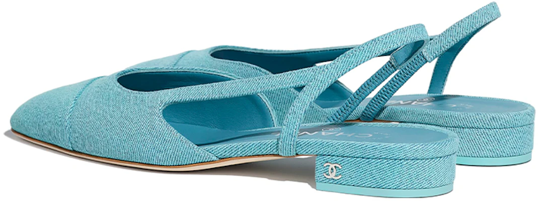 (W) Chanel Denim Slingback Flats ''Spitse Neus Blauw'' G31319-X56190-0K810 Purchase (W) Chanel Denim Slingback Flats ''Spitse Neus Blauw'' G31319-X56190-0K810