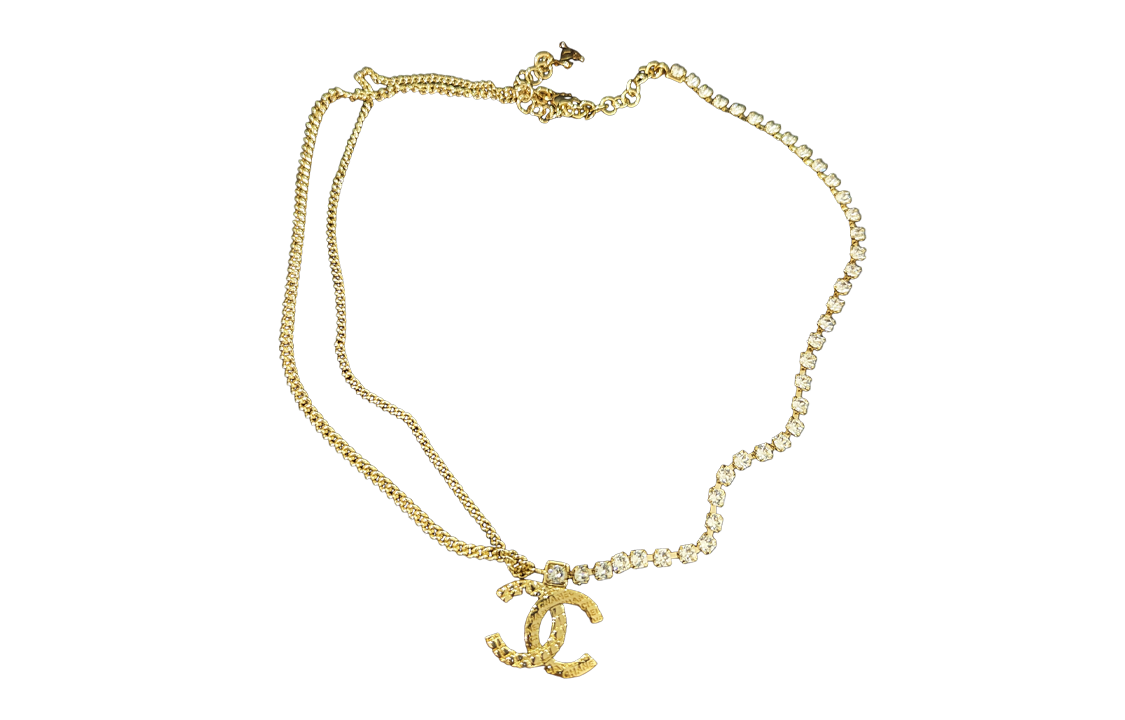 (Women) CHANEL Diamond Dual Chain Double C Quilted Pendant Necklace - . ABD014-B16170-NW438