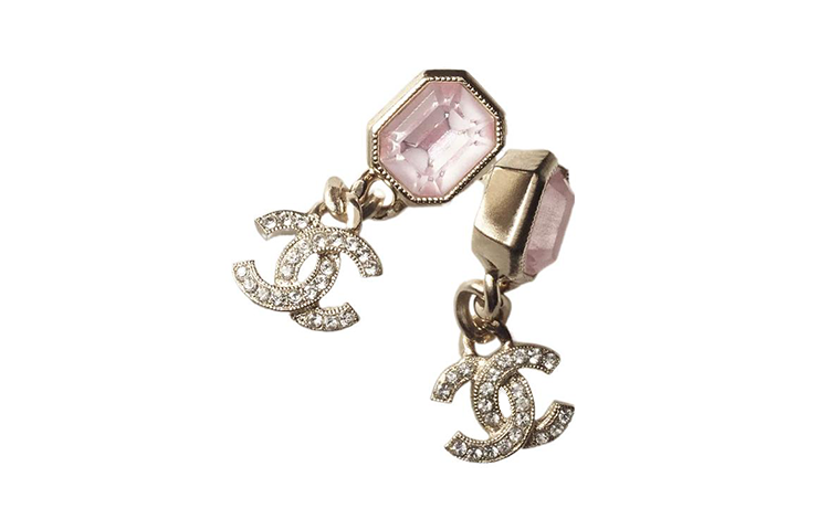 (Women) CHANEL Diamond Quilted Double C Pendant Earrings Gold/Pink (Womens). AB9351-B09078-NK202 圖 2