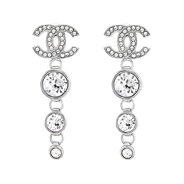 (Women) CHANEL Double-C Pendant Metal Earrings  SS23 Collection. ABA969-B10756-NN587
