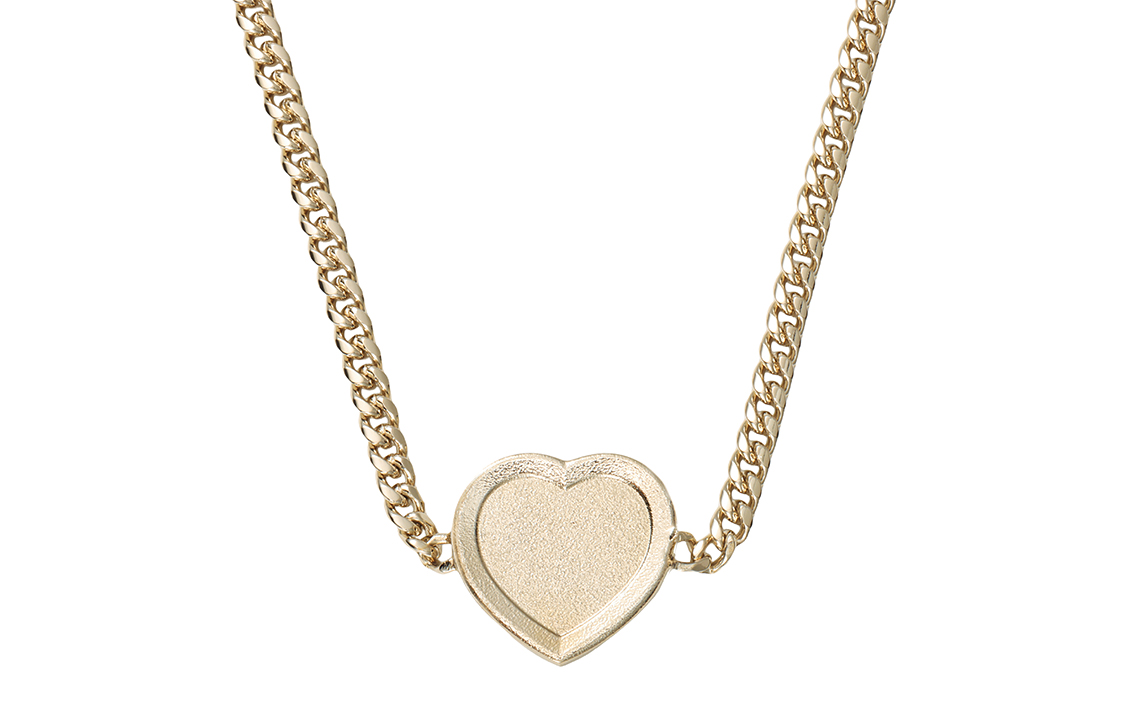 (Women) CHANEL Double C Black Gold Heart Rhinestone Chain Necklace Gold . ABB649-B14145-NR576 圖 3