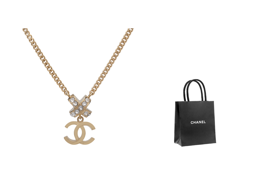 (Women) CHANEL Double C Crystal Adjustable Gold Metal Necklace for Women - Gold. ABA517-B10566-NN170 圖 2