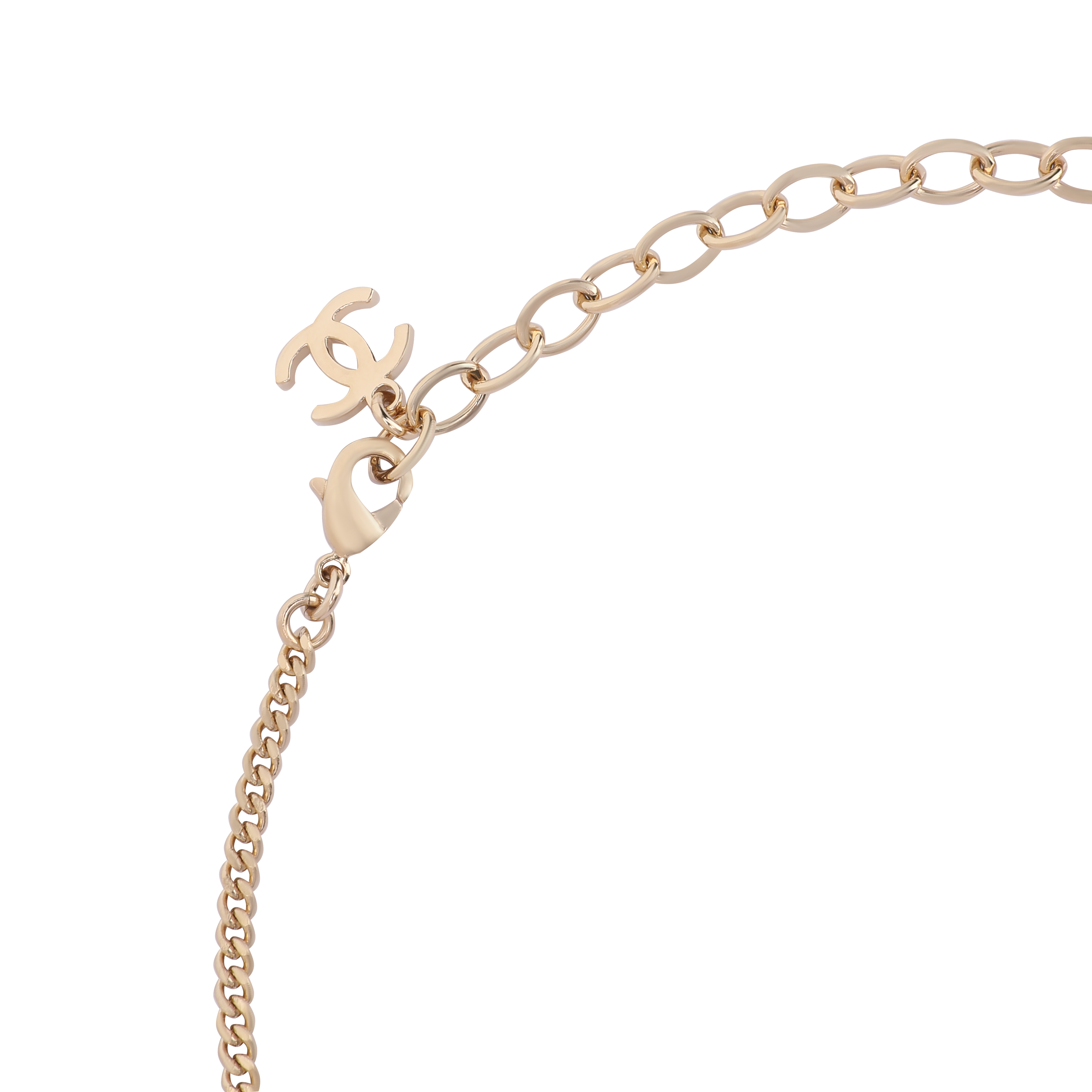 (Women) CHANEL Double C Crystal Adjustable Gold Metal Necklace for Women - Gold. ABA517-B10566-NN170 圖 6