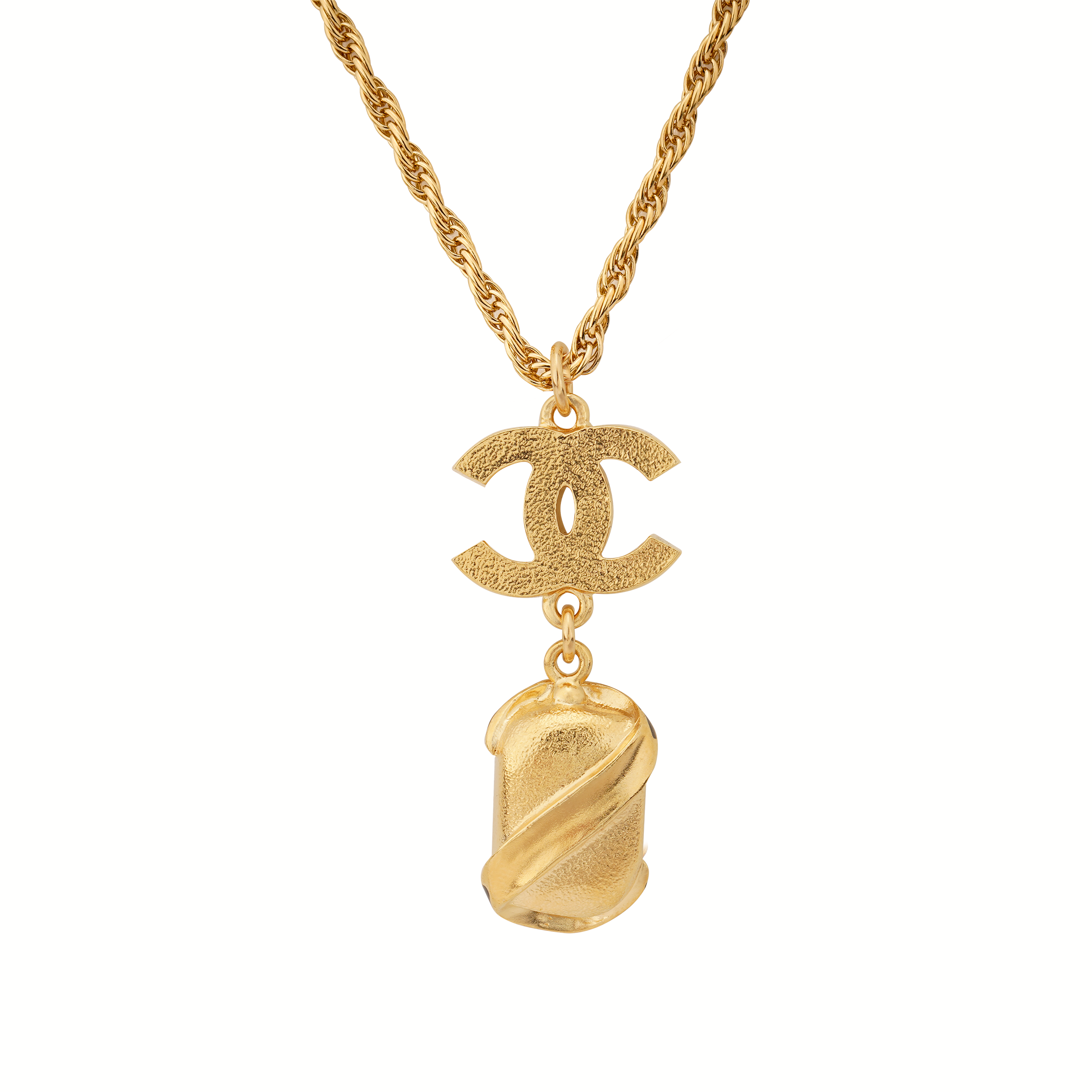 (Women) CHANEL Double C Crystal Letter Metal Necklace for Women. AB8904-B08681-NJ324 圖 5