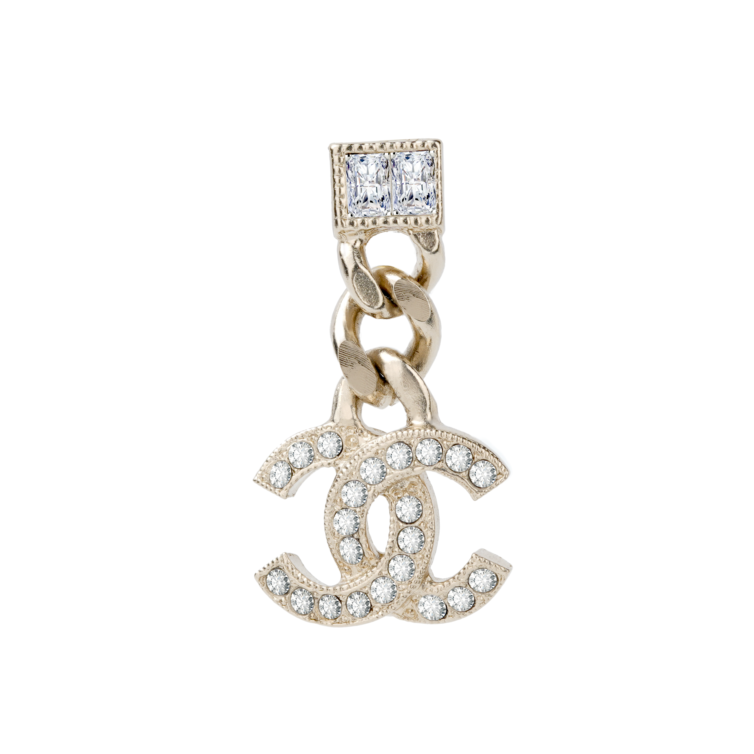 (Women) CHANEL Double C Crystal Metal Earrings for Women. AB9352-B09078-NK203