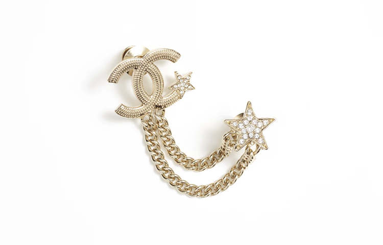 Buy (Women) CHANEL Double C Crystal Star Tassel Brooch for Women - Gold. ABB532-B14060-NR341