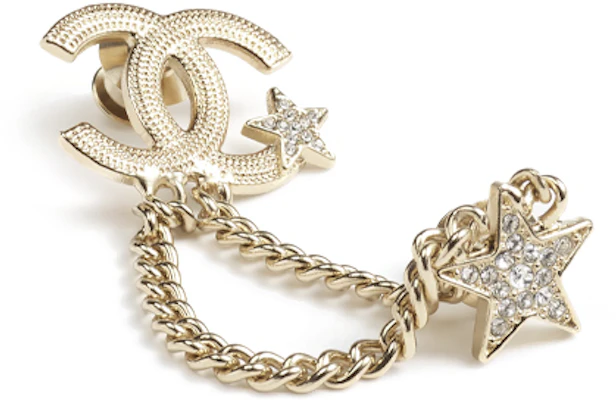 (Women) CHANEL Double C Crystal Star Tassel Brooch for Women - Gold. ABB532-B14060-NR341 Lookbook (Women) CHANEL Double C Crystal Star Tassel Brooch for Women - Gold. ABB532-B14060-NR341