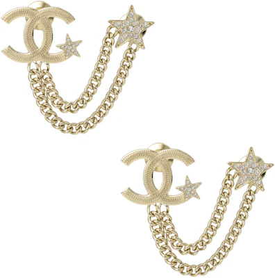 (Women) CHANEL Double C Crystal Star Tassel Brooch for Women - Gold. ABB532-B14060-NR341 Shop (Women) CHANEL Double C Crystal Star Tassel Brooch for Women - Gold. ABB532-B14060-NR341