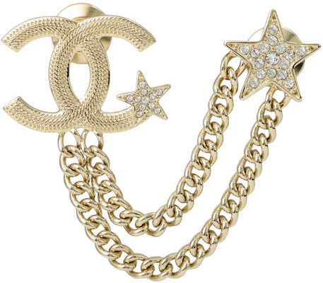 (Women) CHANEL Double C Crystal Star Tassel Brooch for Women - Gold. ABB532-B14060-NR341 Purchase (Women) CHANEL Double C Crystal Star Tassel Brooch for Women - Gold. ABB532-B14060-NR341