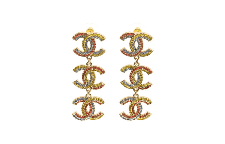 Order (W) シャネル ダブルC エレガント ゴールド ピアス レディース用 AB9900GP