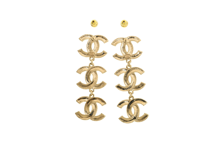 Lookbook (W) シャネル ダブルC エレガント ゴールド ピアス レディース用 AB9900GP