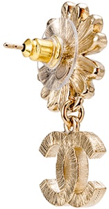 (W) 香奈儿双C花卉水晶耳环 金色/黑色 配饰 AB9654-BO9623-NL179 Shop (W) 香奈儿双C花卉水晶耳环 金色/黑色 配饰 AB9654-BO9623-NL179