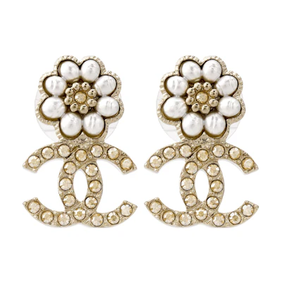 (Women) CHANEL Double C Floral Pearl Classic Earrings - AB9608-B09600-NL135