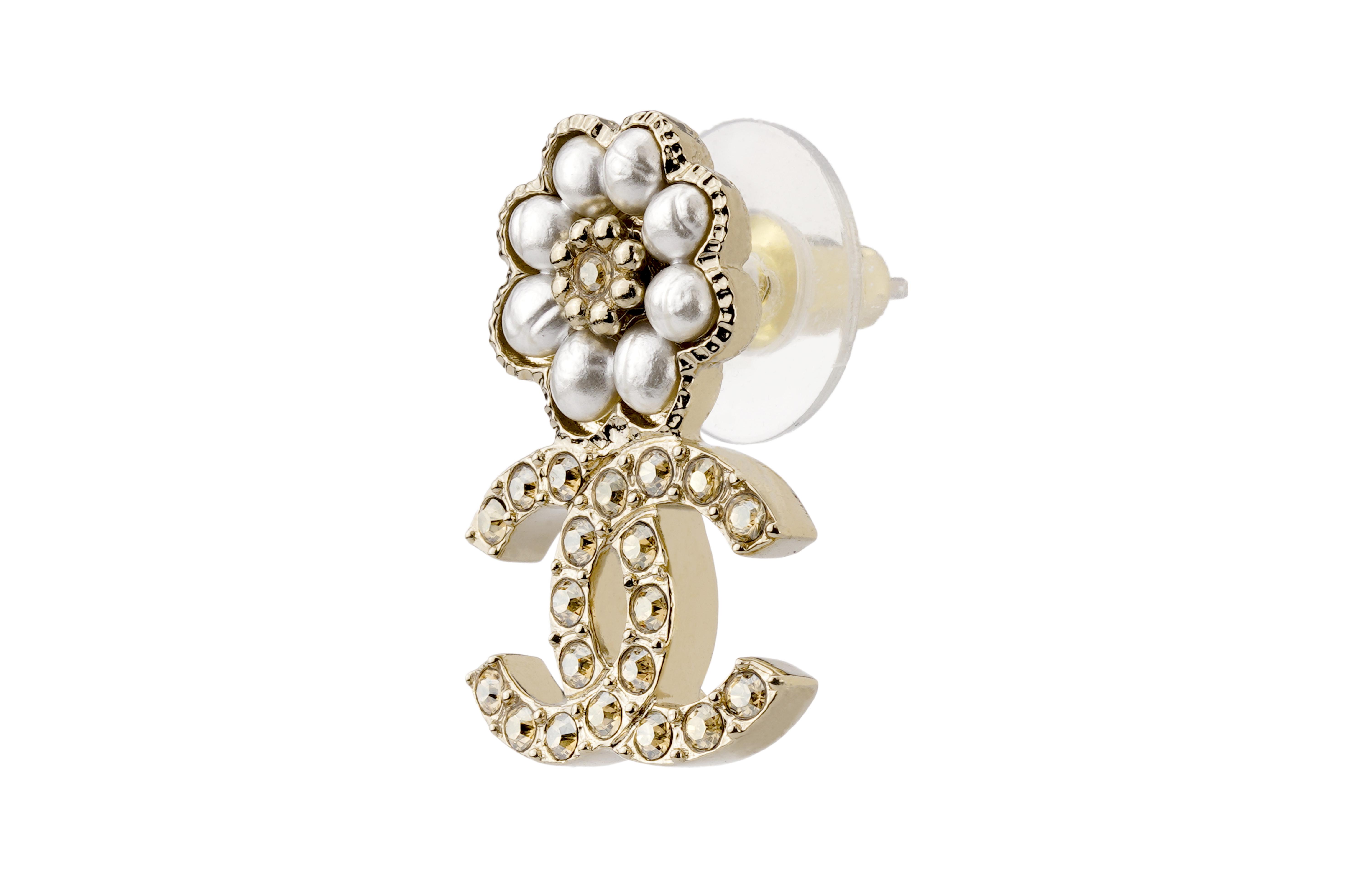(Women) CHANEL Double C Floral Pearl Classic Earrings - AB9608-B09600-NL135 圖 3