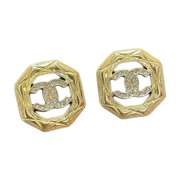Order (Women) CHANEL Double C Gold Metal Earrings for Women. ABD748-B17419-NZA50