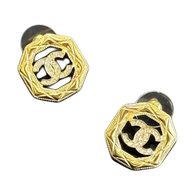 Shop (Women) CHANEL Double C Gold Metal Earrings for Women. ABD748-B17419-NZA50