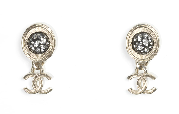 (Women) CHANEL Double C Gold Metal Resin Crystal Earrings AB6998-B06552-NF067 圖 2