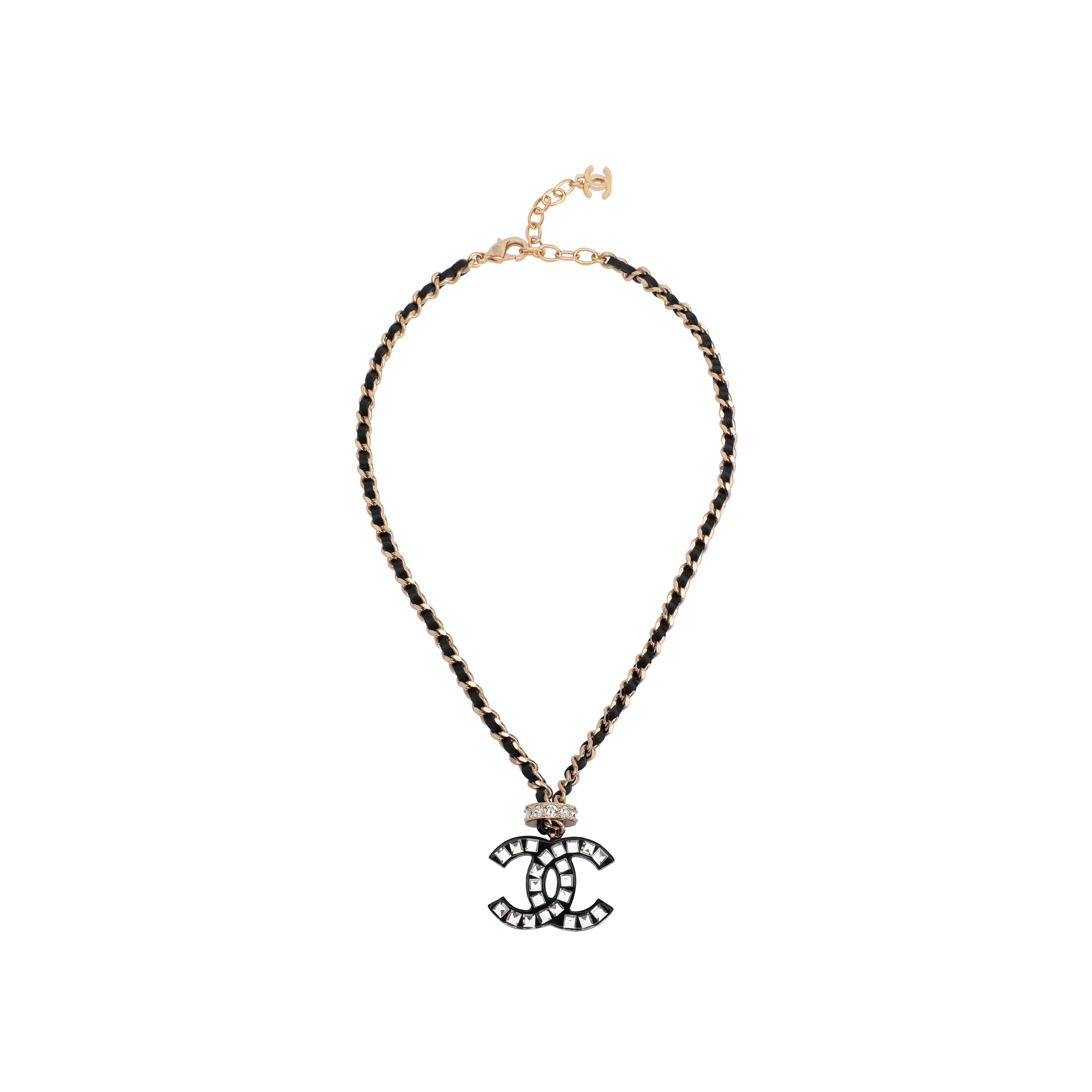 (Women) CHANEL Double C Gold Necklace with Rhinestones for Women. ABA117-B10002-NM108 圖 2