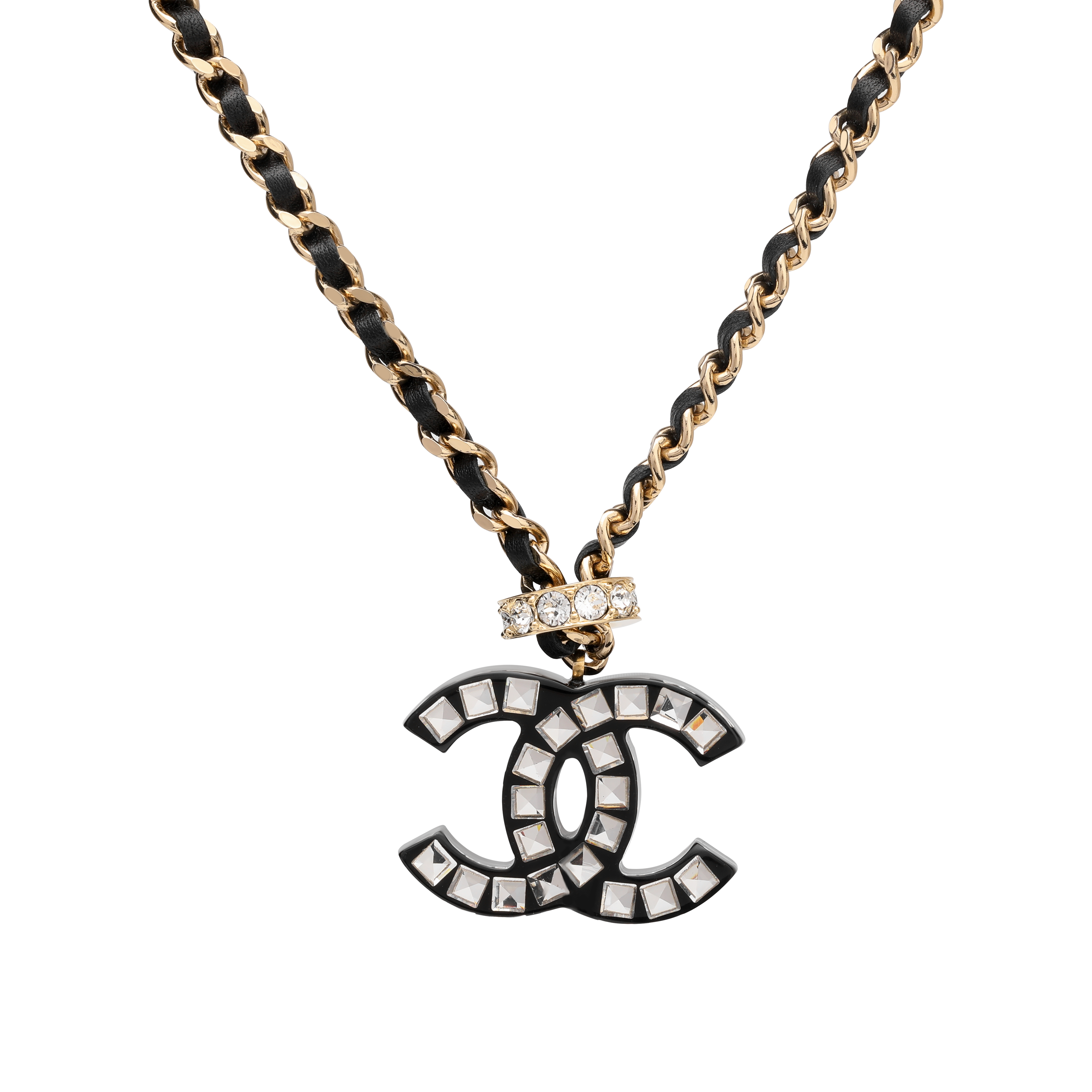 (Women) CHANEL Double C Gold Necklace with Rhinestones for Women. ABA117-B10002-NM108 圖 3