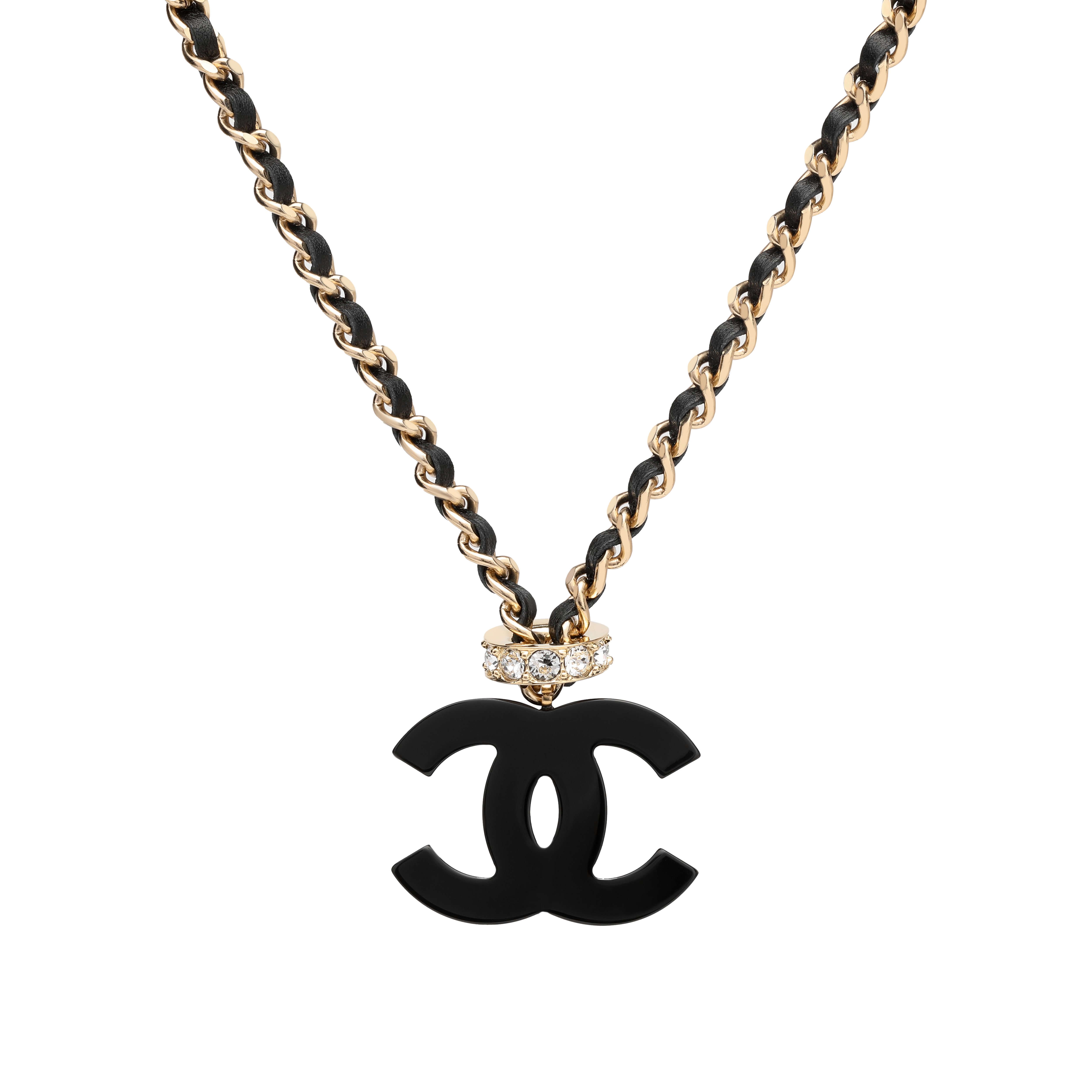 (Women) CHANEL Double C Gold Necklace with Rhinestones for Women. ABA117-B10002-NM108 圖 5