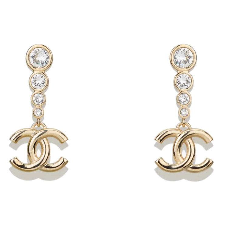 (Women) CHANEL Double C Gradient Crystal Dangle Earrings in Gold for Women. ABE124-B17814-NZL77 圖 2