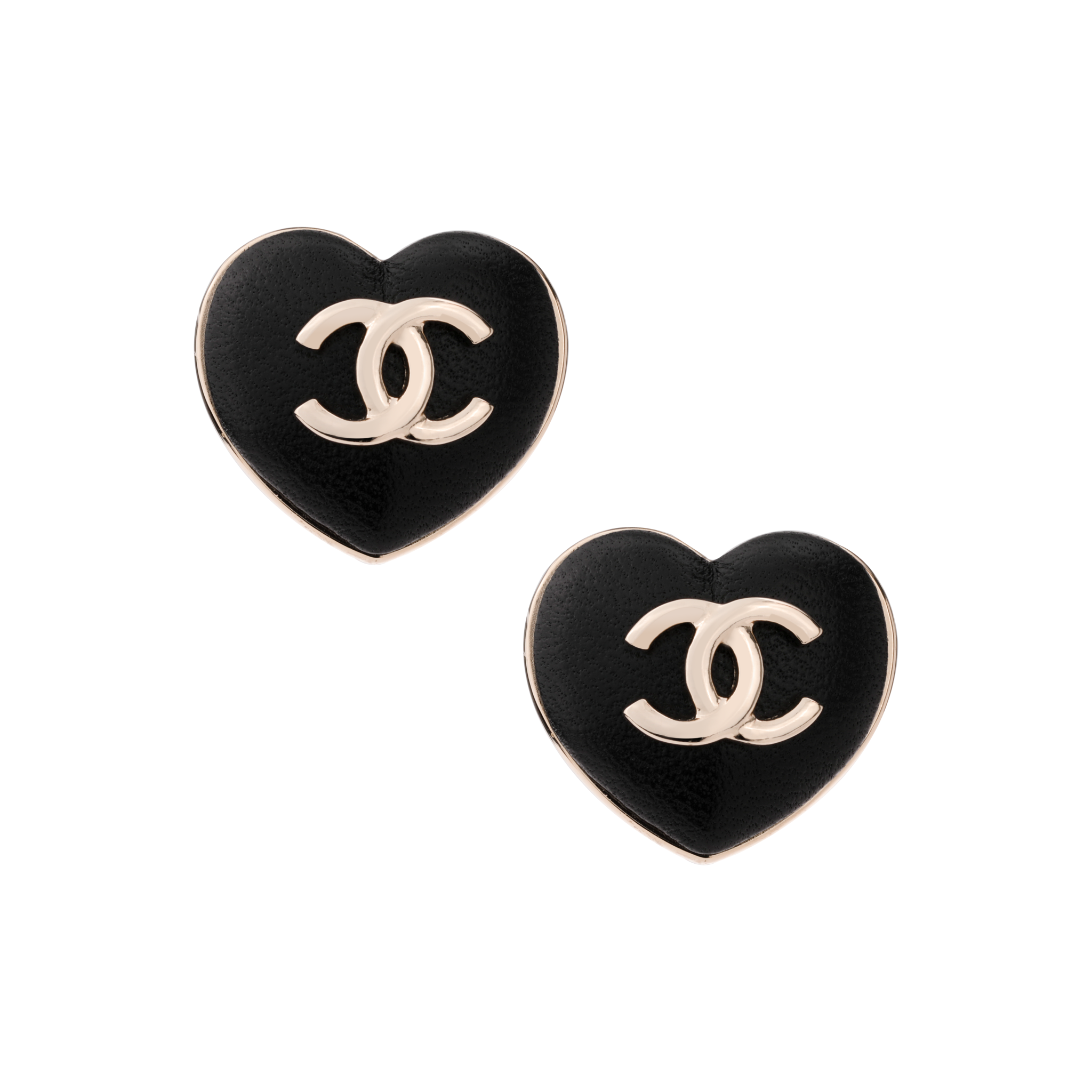 (Women) CHANEL Double C Heart Metal Earrings  Black AB9479-B09327-NK603 圖 2