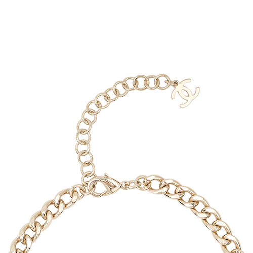 Shop (Women) CHANEL Double C Heart Pearl Adjustable Metal Necklace for Women. ABA081-B10034-NM079