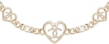 Purchase (Women) CHANEL Double C Heart Pearl Adjustable Metal Necklace for Women. ABA081-B10034-NM079