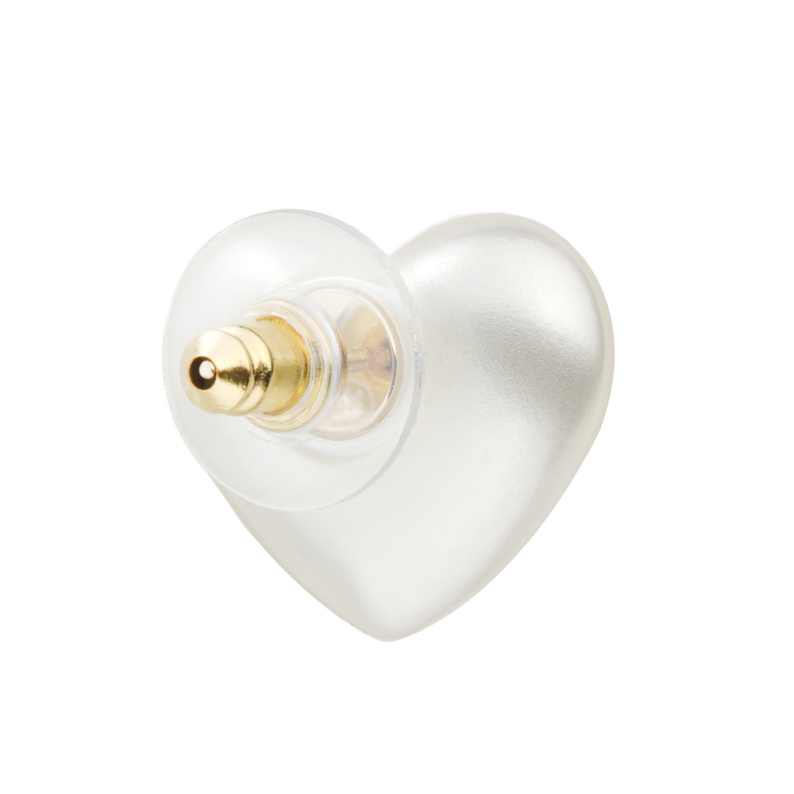 (Women) CHANEL Double C Heart Pearl White Metal Stud Earrings for Women. AB7011-B06560-NF085 圖 4