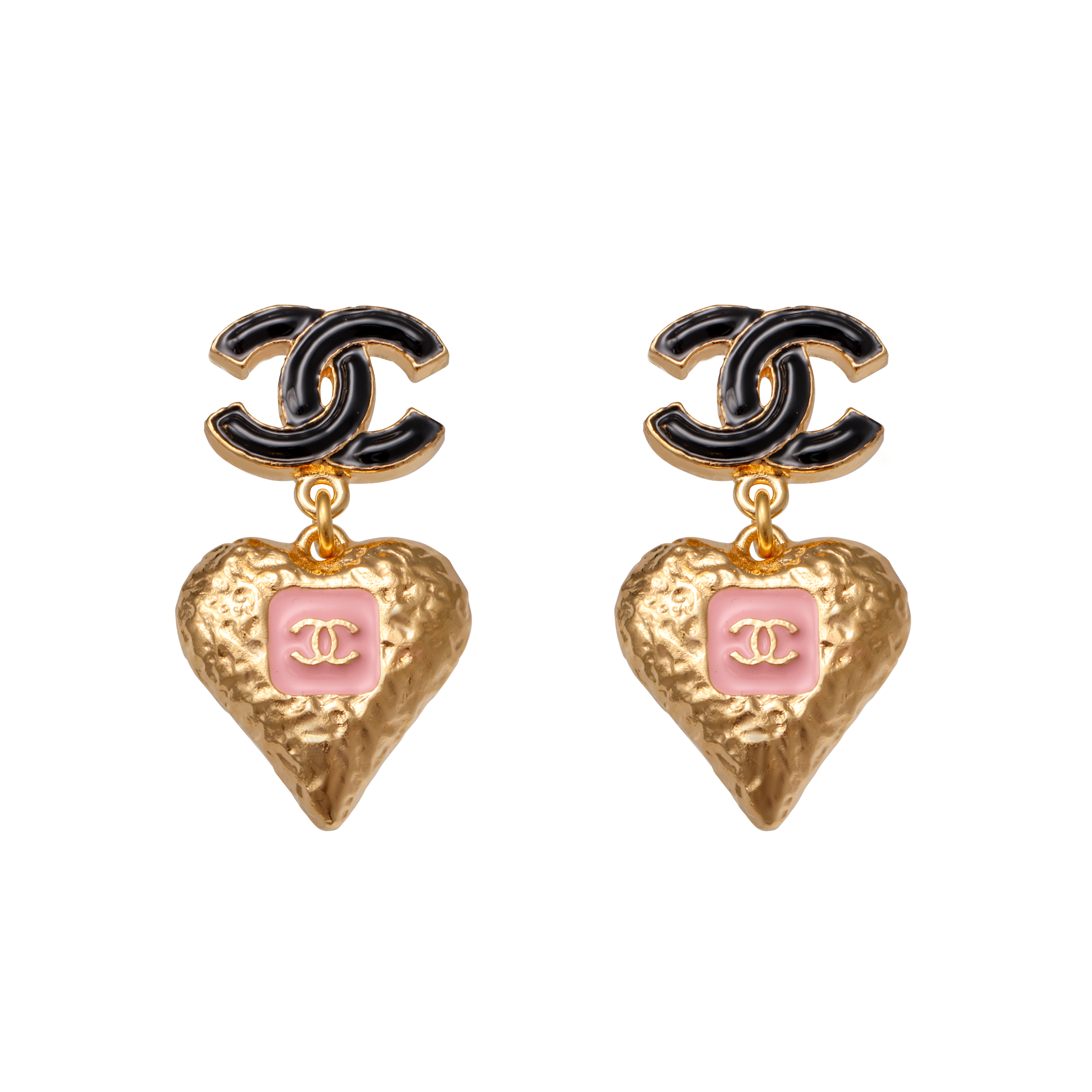 (Women) CHANEL Double C Heart Pendant Gold Earrings for Women. ABC251-B14727-NS734 圖 2