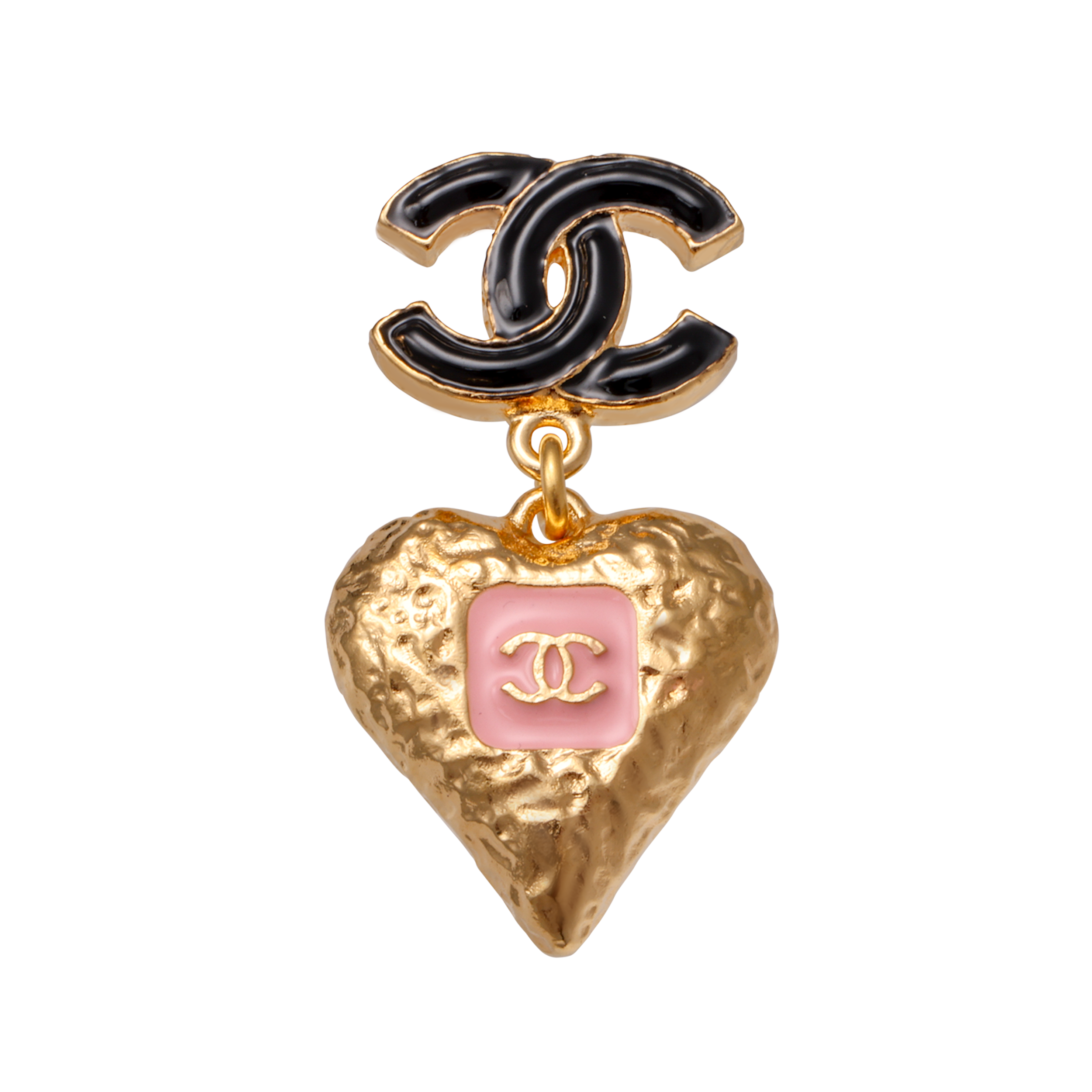 (Women) CHANEL Double C Heart Pendant Gold Earrings for Women. ABC251-B14727-NS734 圖 3