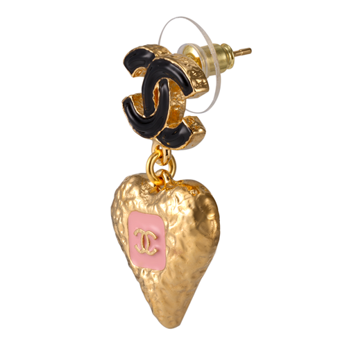 (Women) CHANEL Double C Heart Pendant Gold Earrings for Women. ABC251-B14727-NS734 圖 4