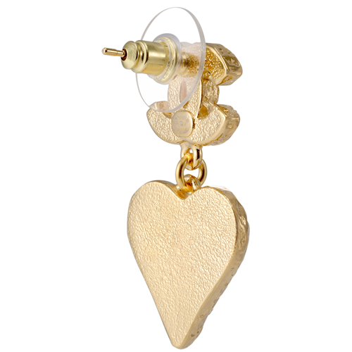 (Women) CHANEL Double C Heart Pendant Gold Earrings for Women. ABC251-B14727-NS734 圖 5