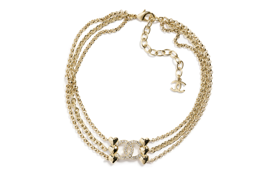 Order (W) Collar con Colgante Corazón Chanel Doble C Oro para Mujer Diseño Elegante. ABA260-B10486-NN007