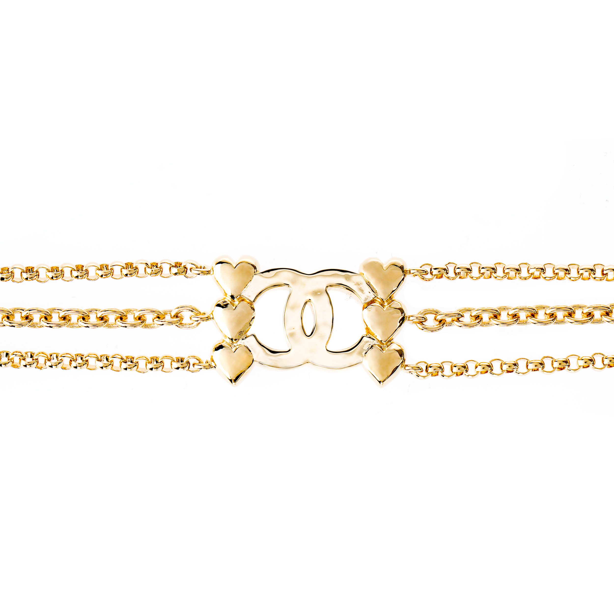 Lookbook (W) Collar con Colgante Corazón Chanel Doble C Oro para Mujer Diseño Elegante. ABA260-B10486-NN007