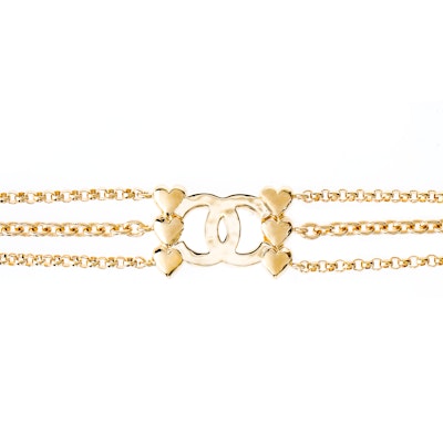 (W) Kalung Chanel Double C Liontin Hati Emas Wanita Desain Elegan. ABA260-B10486-NN007 Lookbook (W) Kalung Chanel Double C Liontin Hati Emas Wanita Desain Elegan. ABA260-B10486-NN007