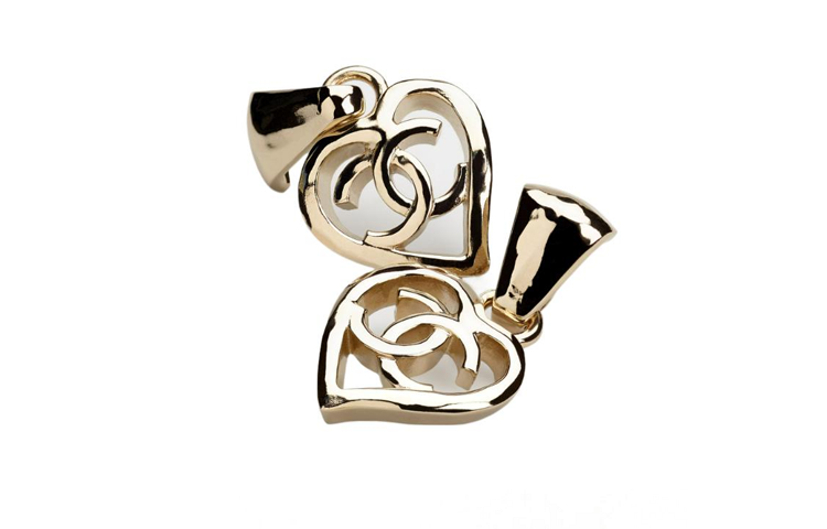 (Women) CHANEL Double C Heart Shaped Metal Earrings Gold for Women. AB7895B07713 圖 3