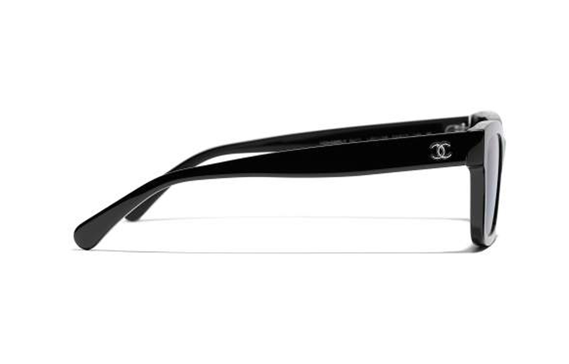 (Women) CHANEL Double C Irregular Sunglasses for Women in Black. CH5417A-C501S8-54 圖 5