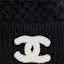 Shop (Women) CHANEL Double C Knit Cashmere Beanie for Women - Black AA7873B0674894305
