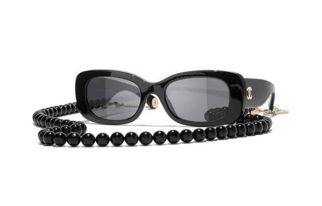 (Women) CHANEL Double C Logo Black Alloy Butterfly  Sunglasses. CH5488C622T8 圖 2