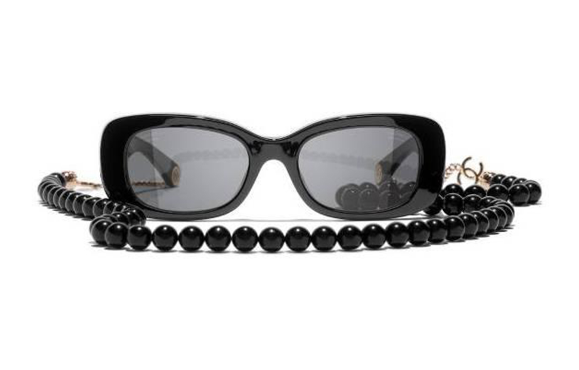 (Women) CHANEL Double C Logo Black Alloy Butterfly  Sunglasses. CH5488C622T8 圖 3