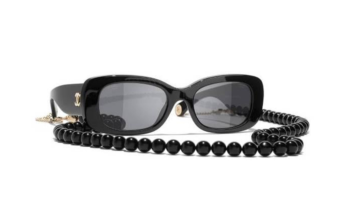 (Women) CHANEL Double C Logo Black Alloy Butterfly  Sunglasses. CH5488C622T8 圖 4