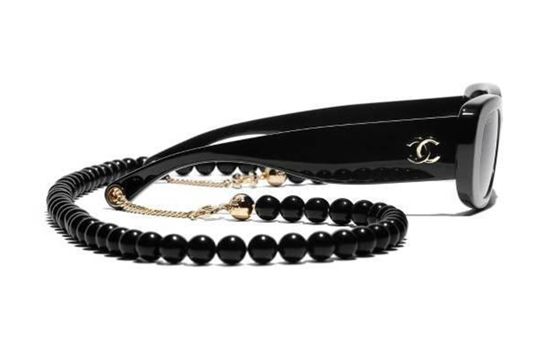 (Women) CHANEL Double C Logo Black Alloy Butterfly  Sunglasses. CH5488C622T8 圖 5